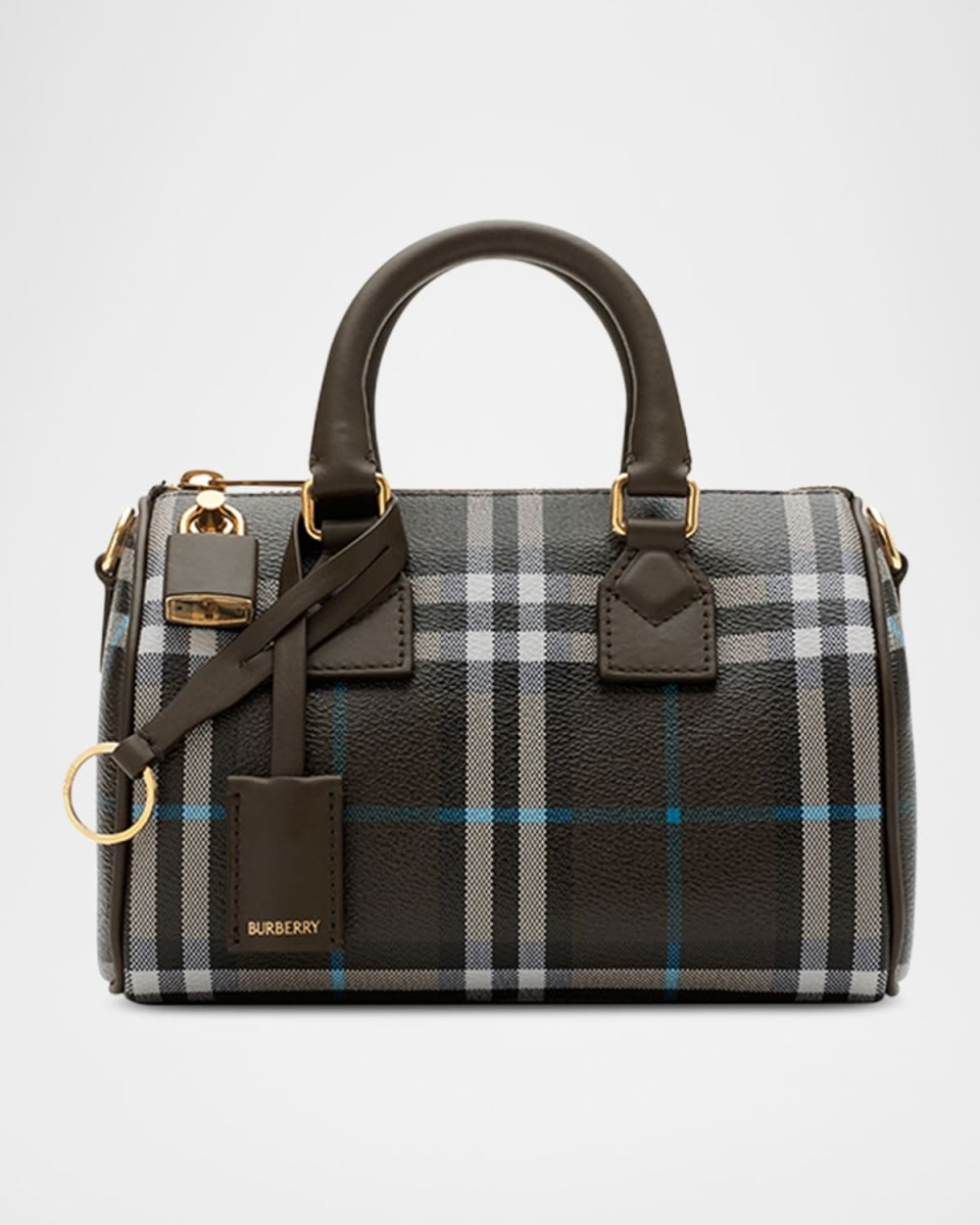 Check Bowling Top-Handle Bag